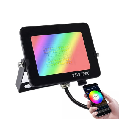 Projecteurs LED extérieurs étanches RGBCW 35W contrôlés par application